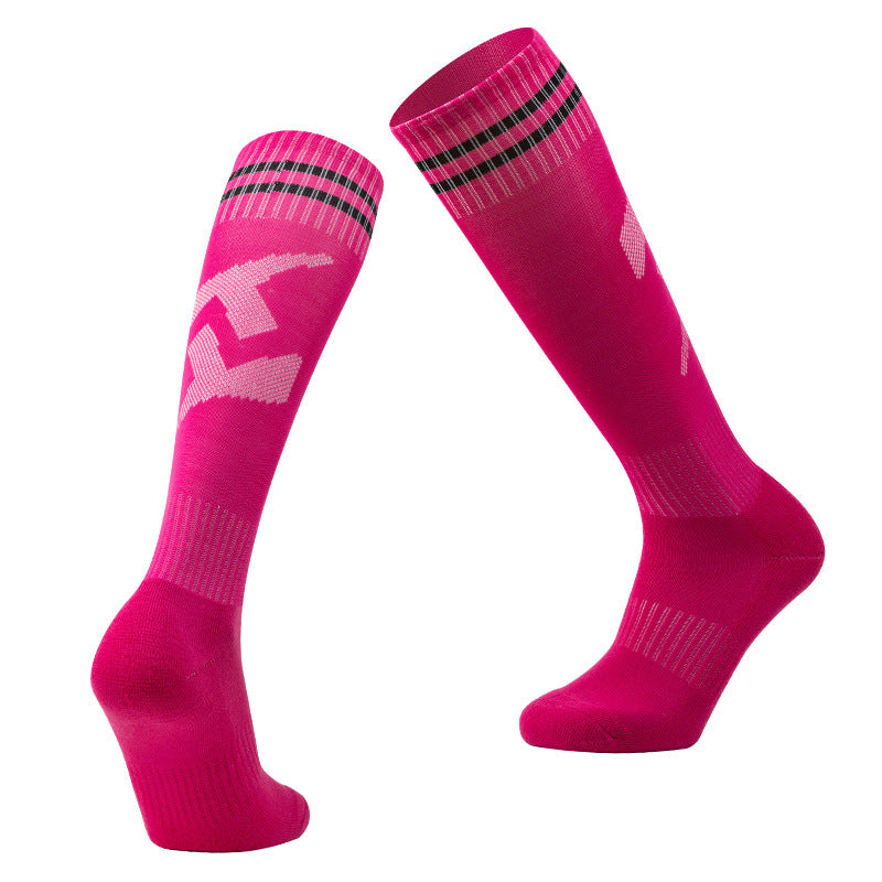 Thickened Towel Bottom Long Football Sports Socks | Shock-Absorbing Athletic Socks
