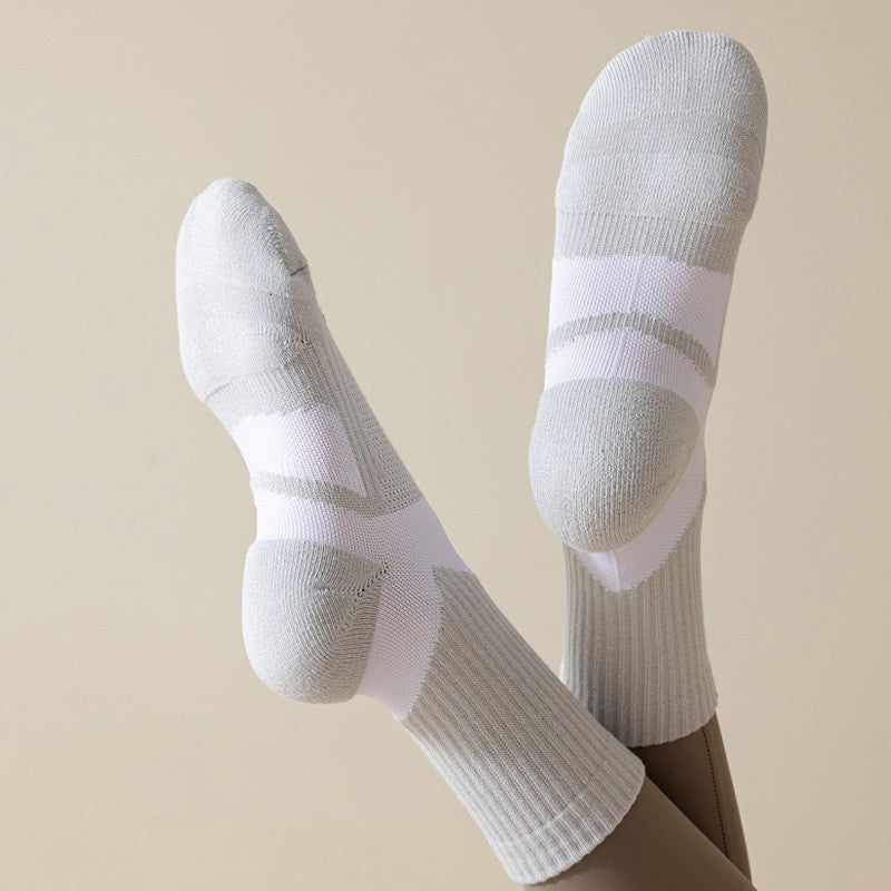 Kids Sports Mid-Calf Socks | Anti-Slip Breathable Color Block Athletic Socks