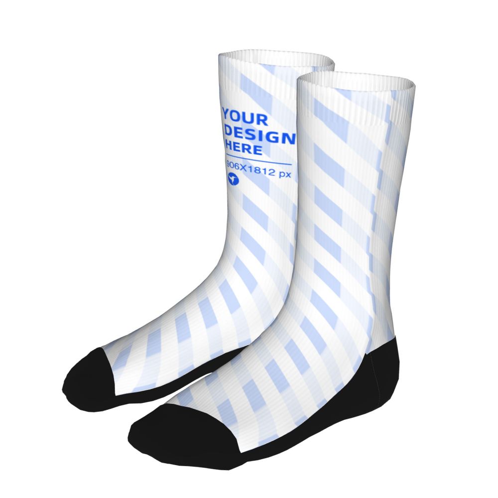 16-inch Thick Contrast Color Socks | Skin-Friendly Long Athletic Socks
