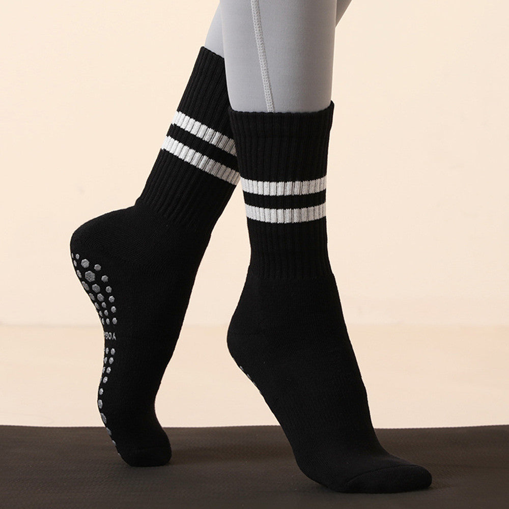 Non-Slip Pilates & Yoga Socks – Grip Fitness Socks for Women & Men