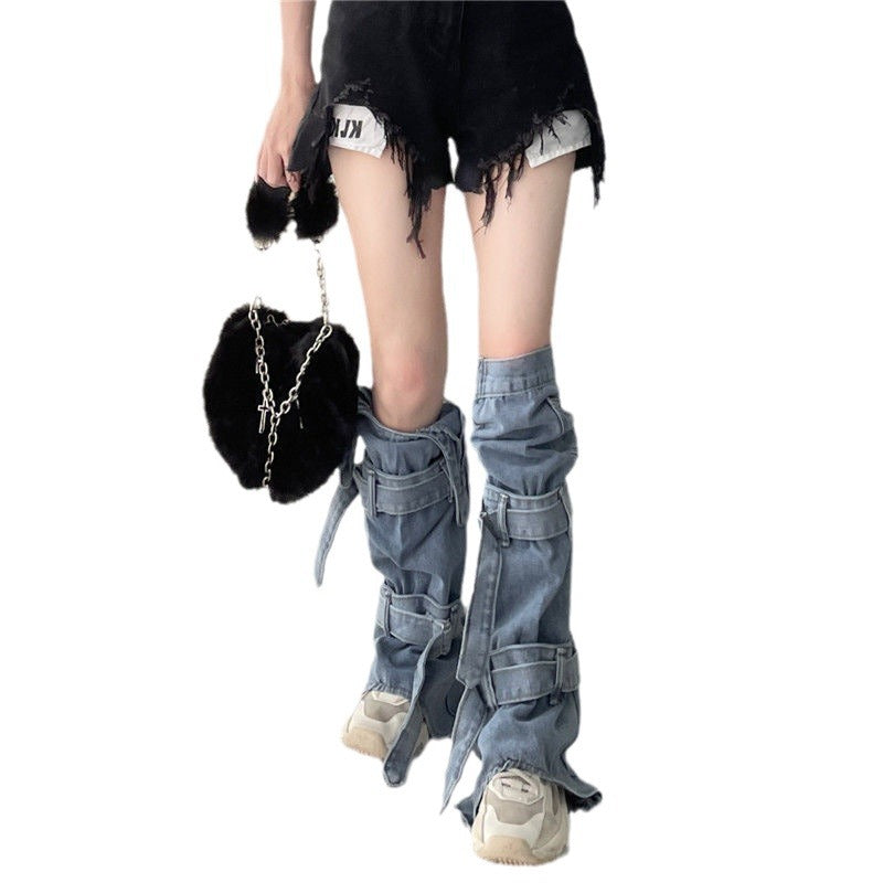 Y2K Style Denim-Inspired Cute Fashion Socks for Women