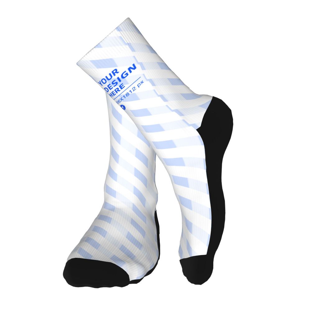 16-inch Thick Contrast Color Socks | Skin-Friendly Long Athletic Socks