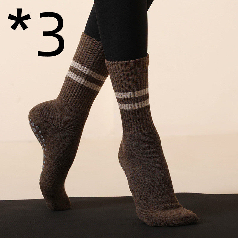 Non-Slip Pilates & Yoga Socks – Grip Fitness Socks for Women & Men