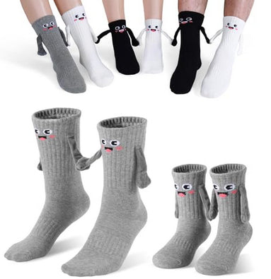 Family Hand-in-Hand Magnetic Socks – Kids, Mom & Dad 2-Pair Set