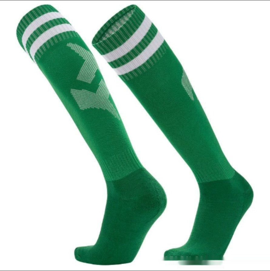 Thickened Towel Bottom Long Football Sports Socks | Shock-Absorbing Athletic Socks