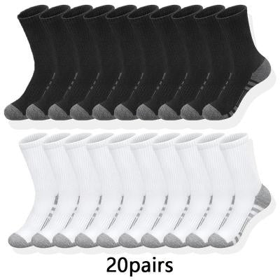 Color Block Athletic Basketball Socks – Breathable Plus Size Mid-Tube Cotton