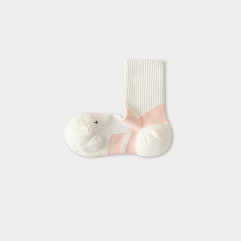 Kids Sports Mid-Calf Socks | Anti-Slip Breathable Color Block Athletic Socks