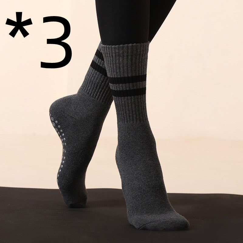 Non-Slip Pilates & Yoga Socks – Grip Fitness Socks for Women & Men