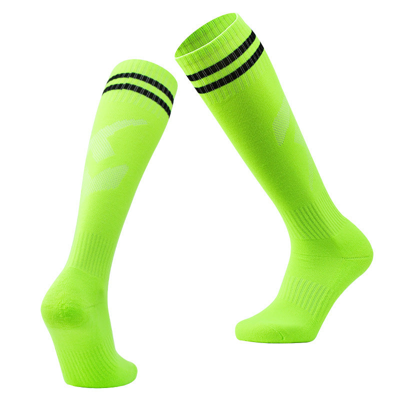 Thickened Towel Bottom Long Football Sports Socks | Shock-Absorbing Athletic Socks