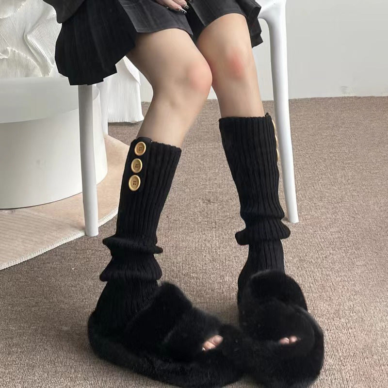 Women’s Japanese Style Thick Knit Mid-Calf Socks