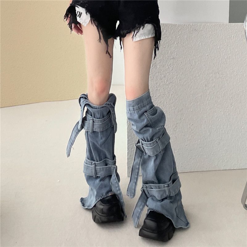 Y2K Style Denim-Inspired Cute Fashion Socks for Women