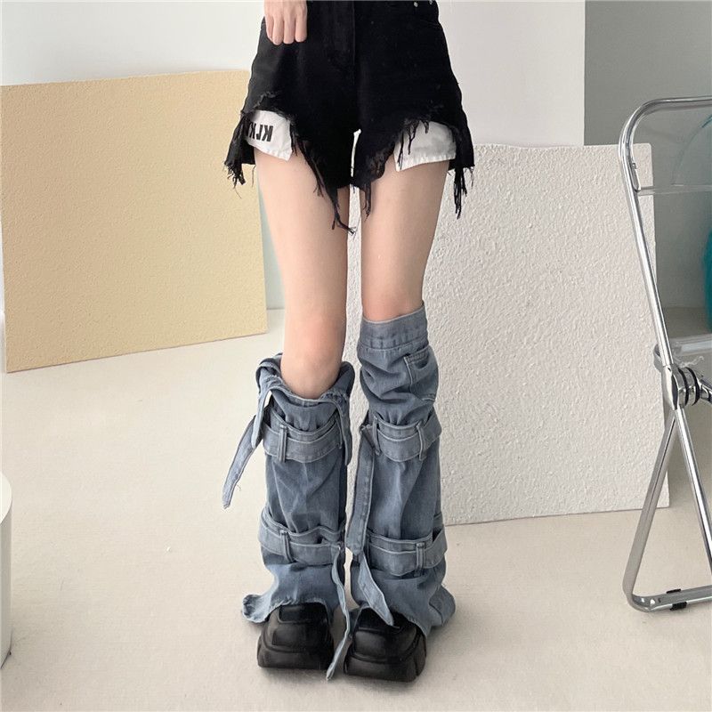 Y2K Style Denim-Inspired Cute Fashion Socks for Women