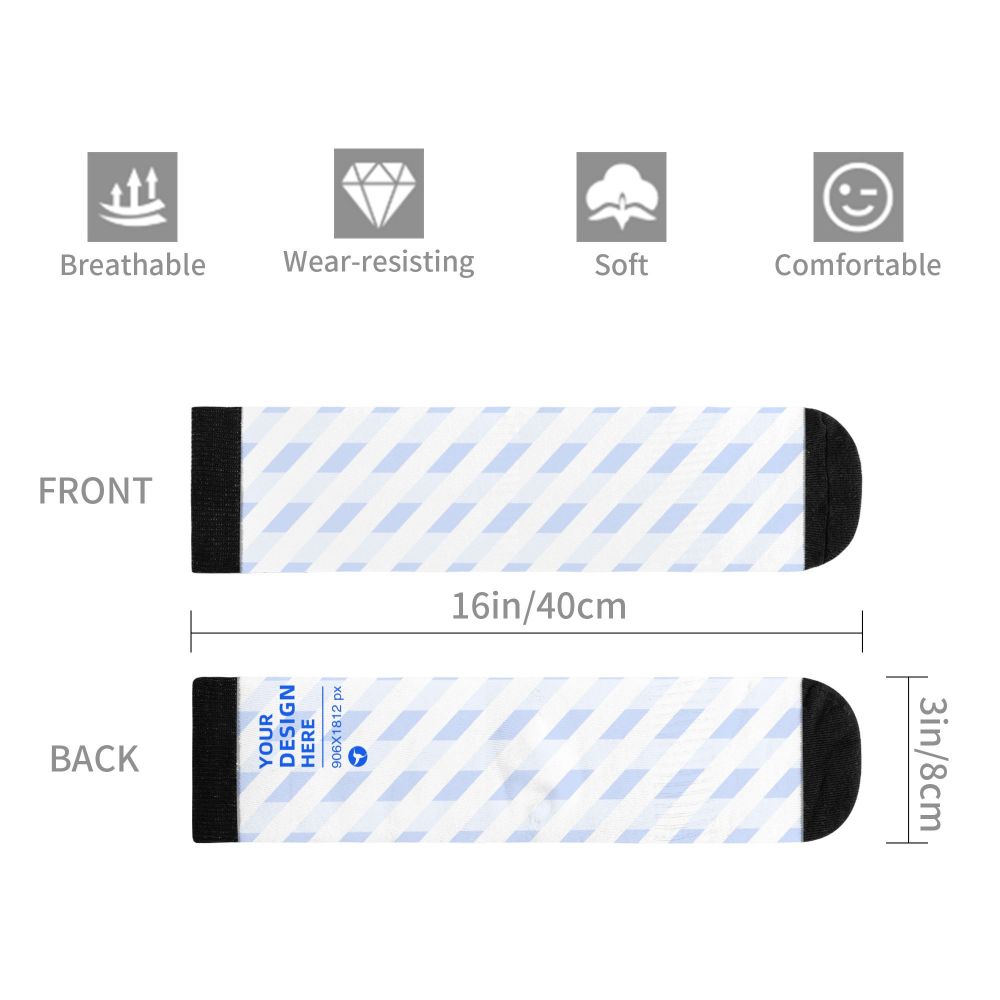 16-inch Thick Contrast Color Socks | Skin-Friendly Long Athletic Socks