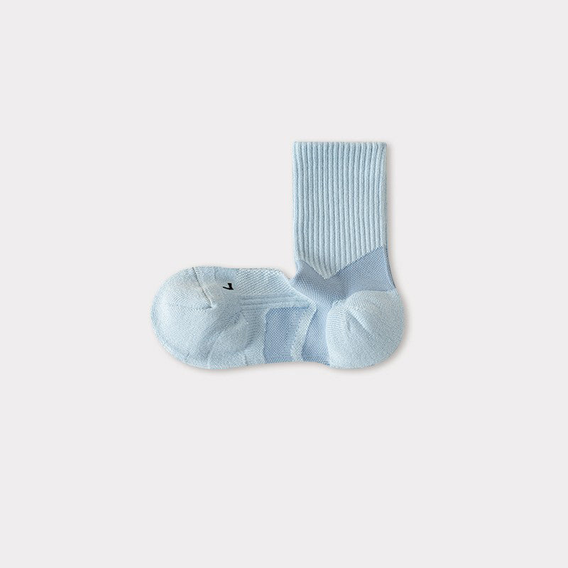 Kids Sports Mid-Calf Socks | Anti-Slip Breathable Color Block Athletic Socks