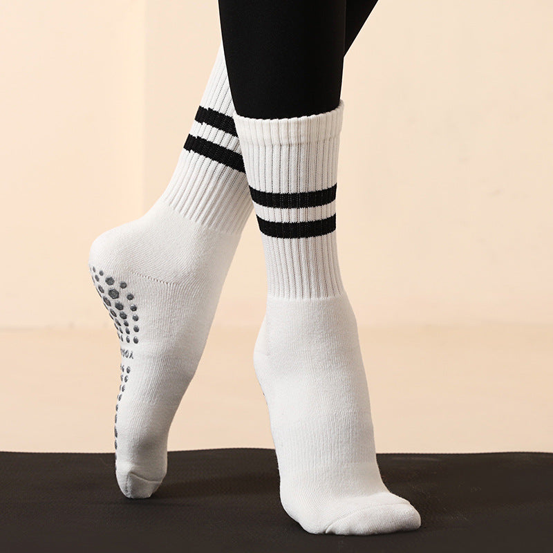 Non-Slip Pilates & Yoga Socks – Grip Fitness Socks for Women & Men