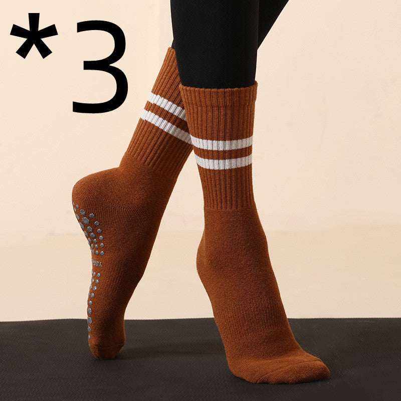 Non-Slip Pilates & Yoga Socks – Grip Fitness Socks for Women & Men