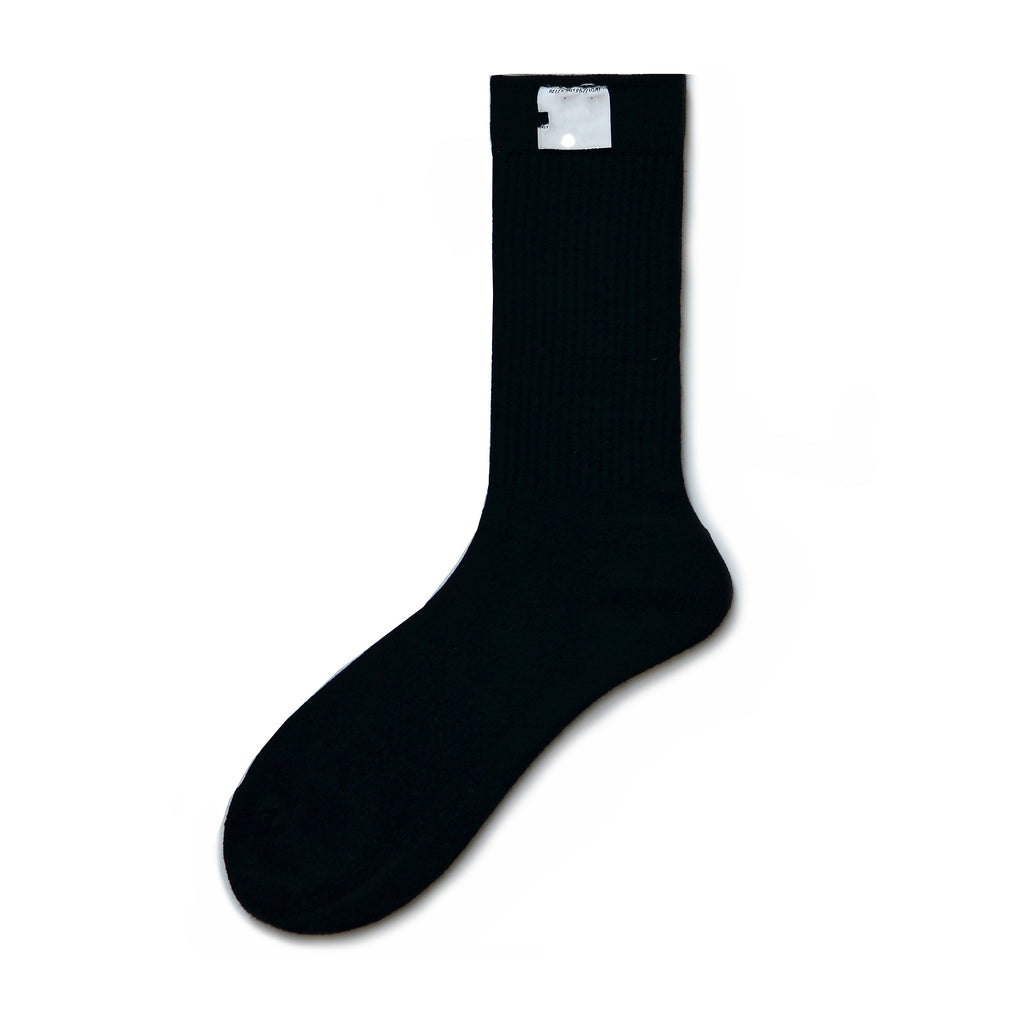 Men’s Extra Thick Cotton Letter Crew Socks – Solid Color