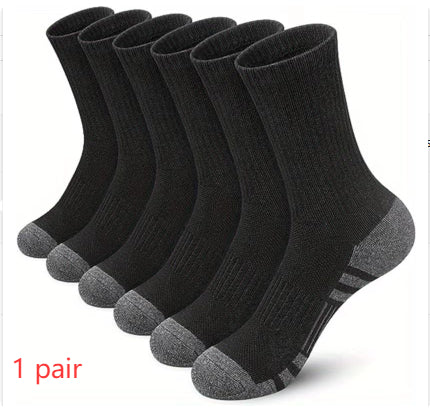 Color Block Athletic Basketball Socks – Breathable Plus Size Mid-Tube Cotton