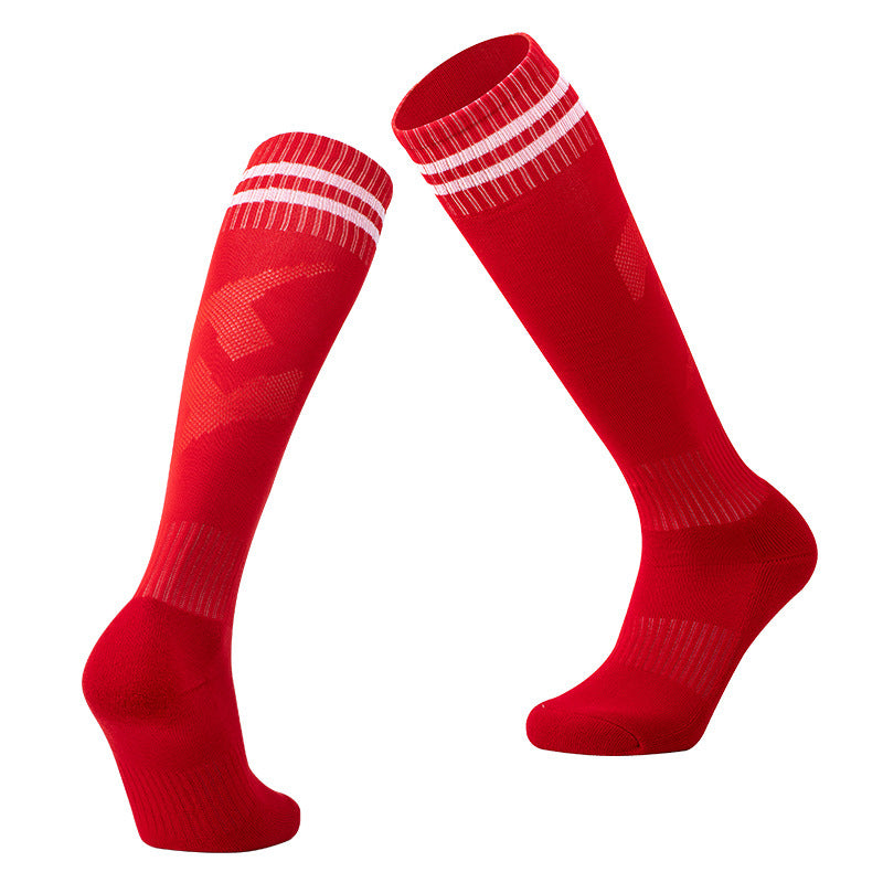 Thickened Towel Bottom Long Football Sports Socks | Shock-Absorbing Athletic Socks