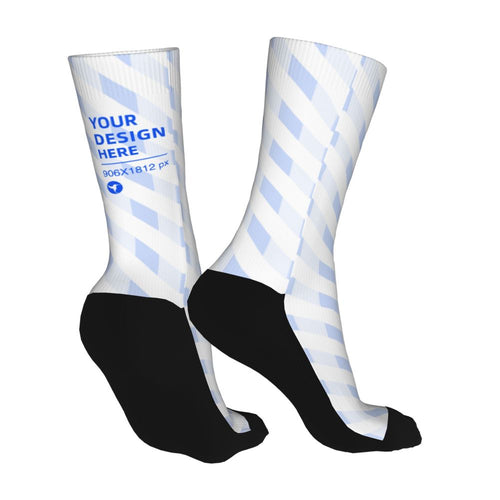 16-inch Thick Contrast Color Socks | Skin-Friendly Long Athletic Socks
