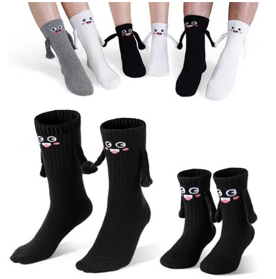 Family Hand-in-Hand Magnetic Socks – Kids, Mom & Dad 2-Pair Set