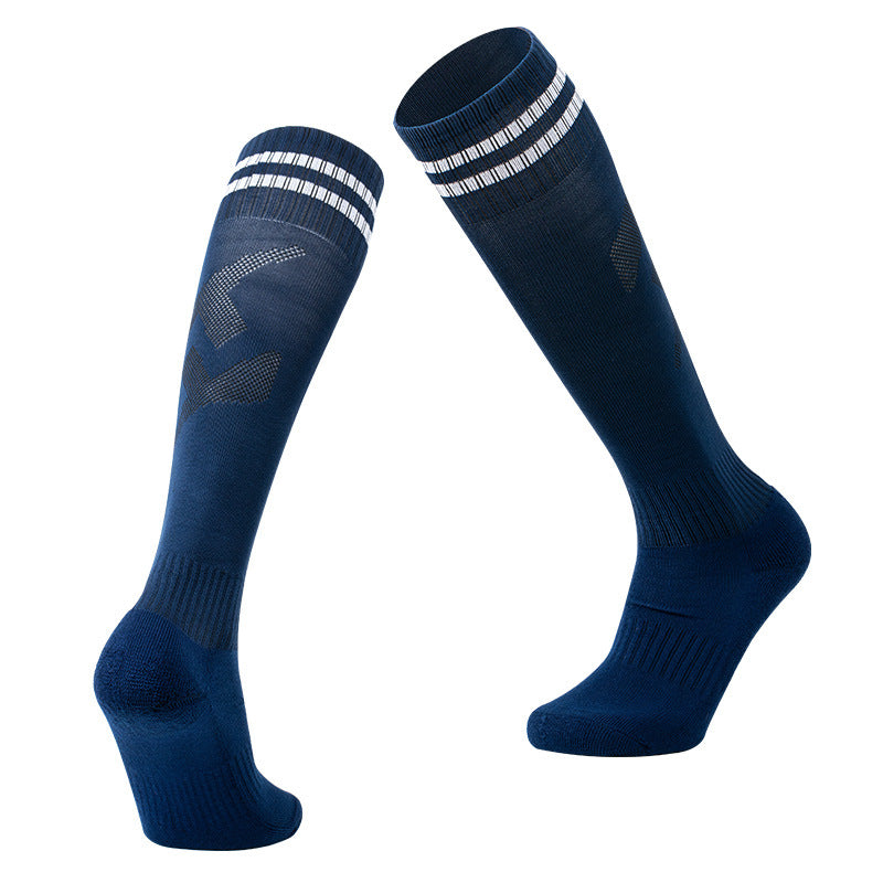 Thickened Towel Bottom Long Football Sports Socks | Shock-Absorbing Athletic Socks