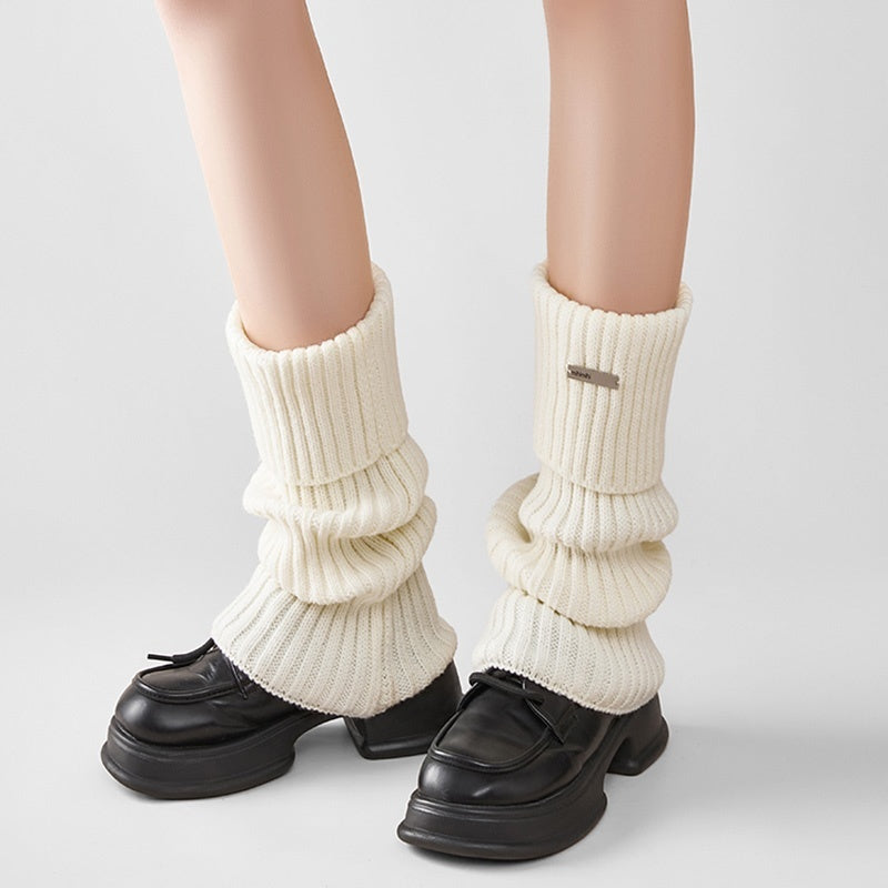 Women’s Retro Vertical Stripe Slimming Solid Socks Set