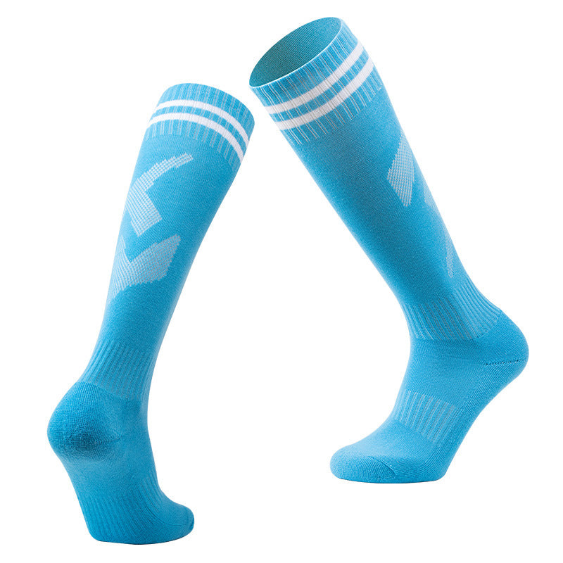 Thickened Towel Bottom Long Football Sports Socks | Shock-Absorbing Athletic Socks
