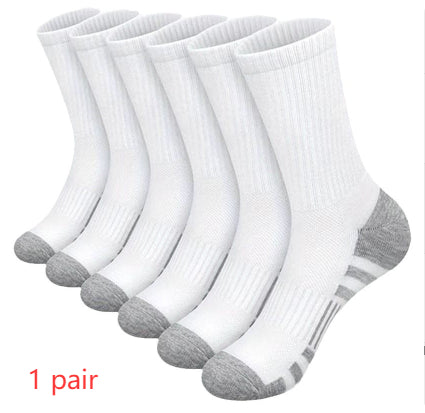 Color Block Athletic Basketball Socks – Breathable Plus Size Mid-Tube Cotton