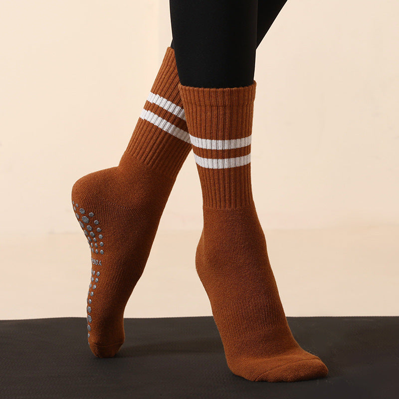 Non-Slip Pilates & Yoga Socks – Grip Fitness Socks for Women & Men