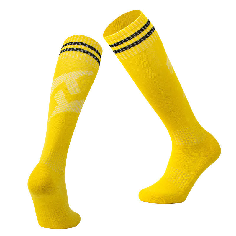 Thickened Towel Bottom Long Football Sports Socks | Shock-Absorbing Athletic Socks
