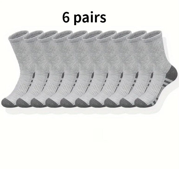 Color Block Athletic Basketball Socks – Breathable Plus Size Mid-Tube Cotton