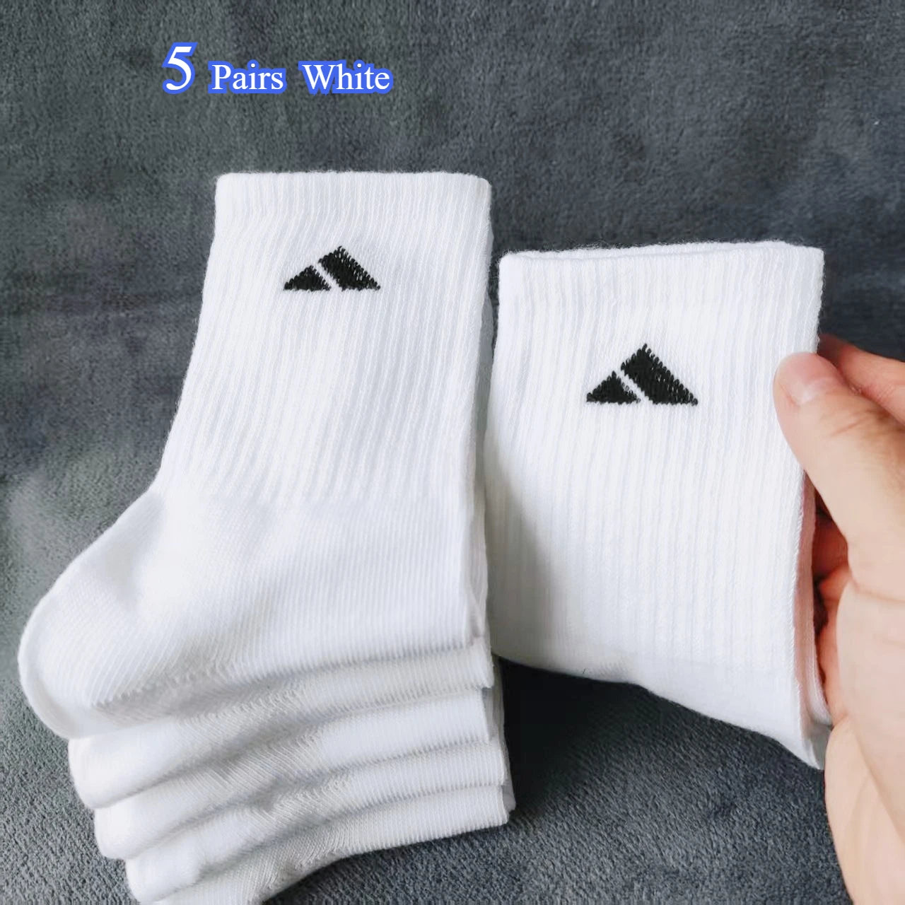 Unisex Black & White Ankle Socks (5 or 10 Pairs) – Soft, Breathable, Lightweight Cotton Socks for Sports, Casual & Business