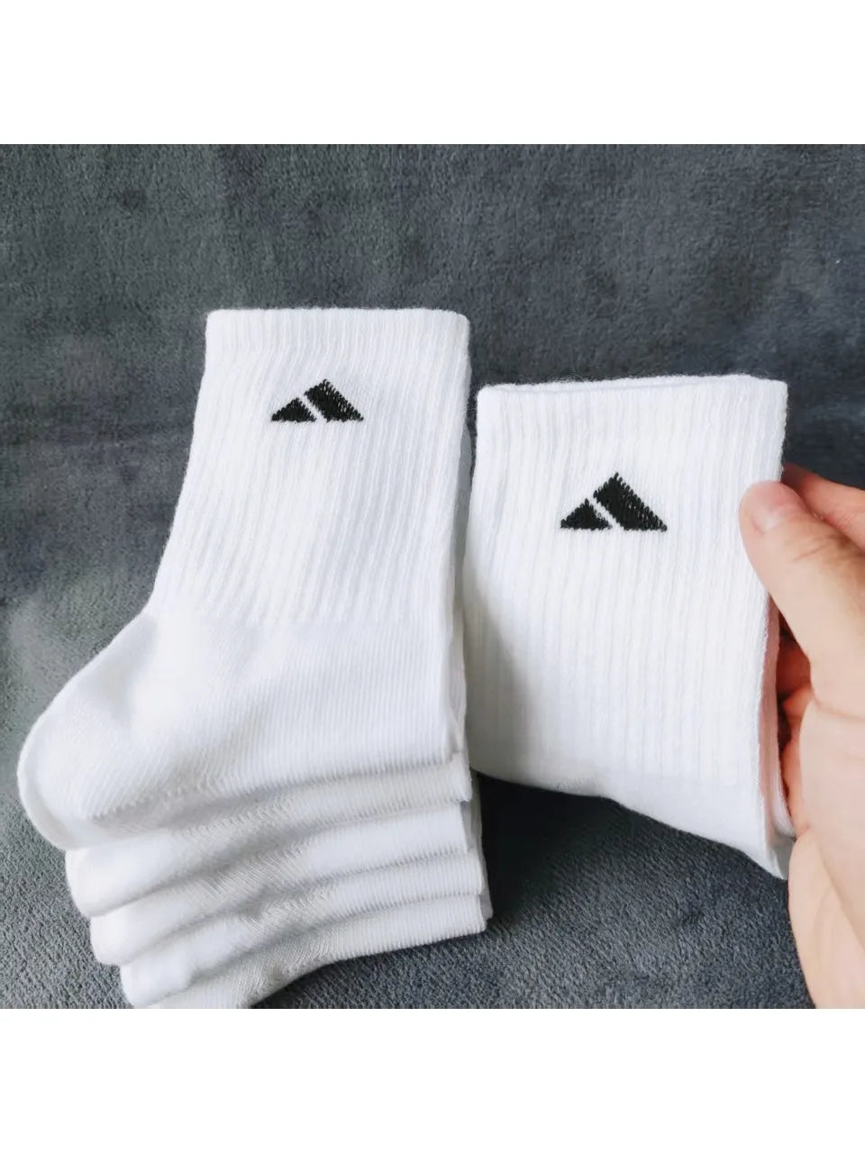Unisex Black & White Ankle Socks (5 or 10 Pairs) – Soft, Breathable, Lightweight Cotton Socks for Sports, Casual & Business