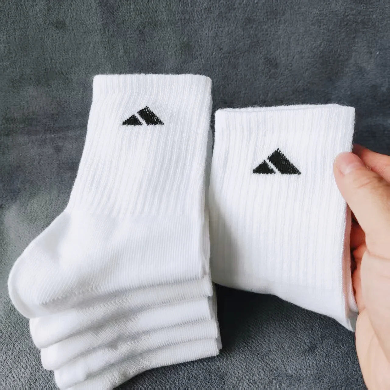Unisex Black & White Ankle Socks (5 or 10 Pairs) – Soft, Breathable, Lightweight Cotton Socks for Sports, Casual & Business