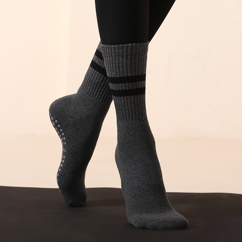 Non-Slip Pilates & Yoga Socks – Grip Fitness Socks for Women & Men