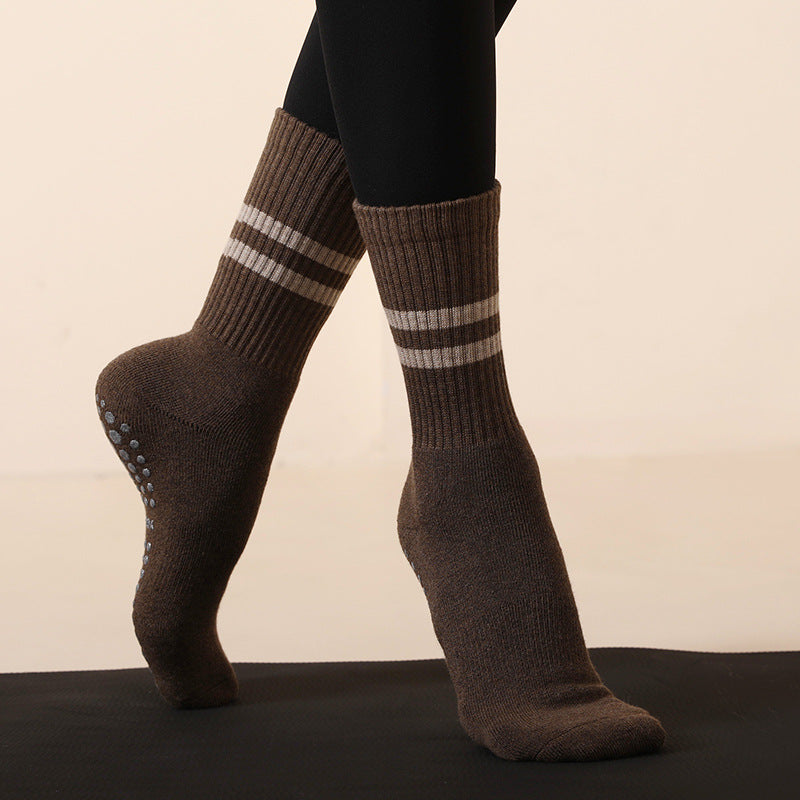 Non-Slip Pilates & Yoga Socks – Grip Fitness Socks for Women & Men