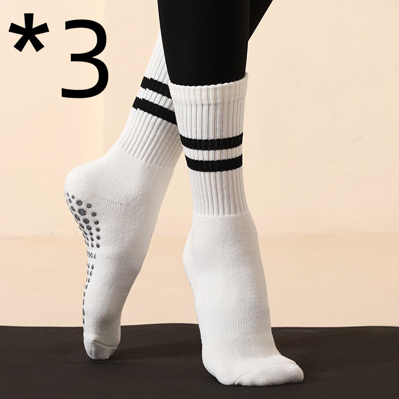 Non-Slip Pilates & Yoga Socks – Grip Fitness Socks for Women & Men