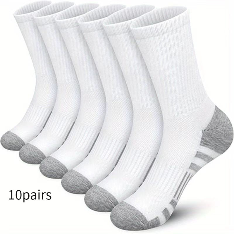 Color Block Athletic Basketball Socks – Breathable Plus Size Mid-Tube Cotton